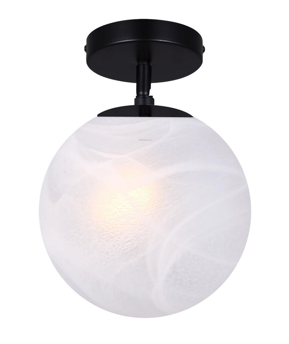 Canarm ISF1229A01BK One Light Semi Flush Mount, Black
