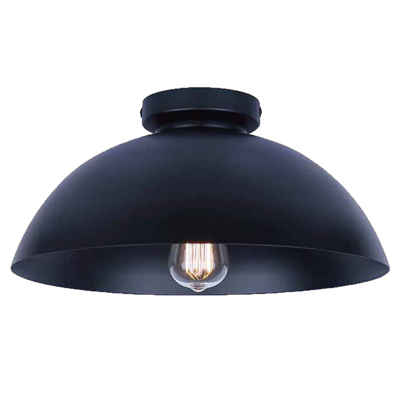 Canarm ISF2192B01BK One Light Semi Flush Mount, Matte Black