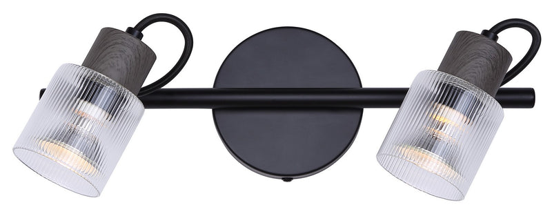 Canarm IT1198A02BKW10 Two Light Track Light, Black