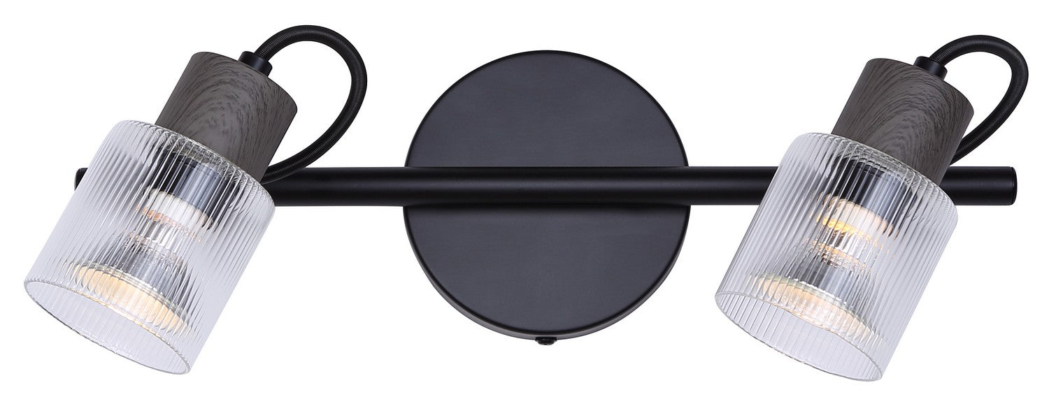 Canarm IT1198A02BKW10 Two Light Track Light, Black