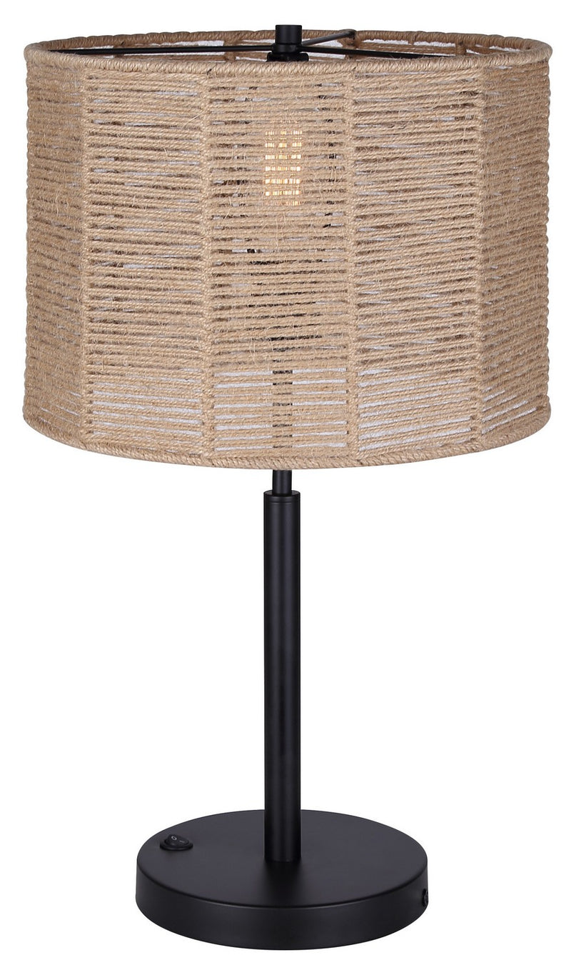 Canarm ITL2134B24BK One Light Table Lamp, Matte Black