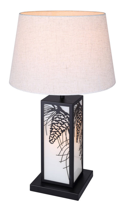 Canarm ITL2138B26BK Two Light Table Lamp, Matte Black