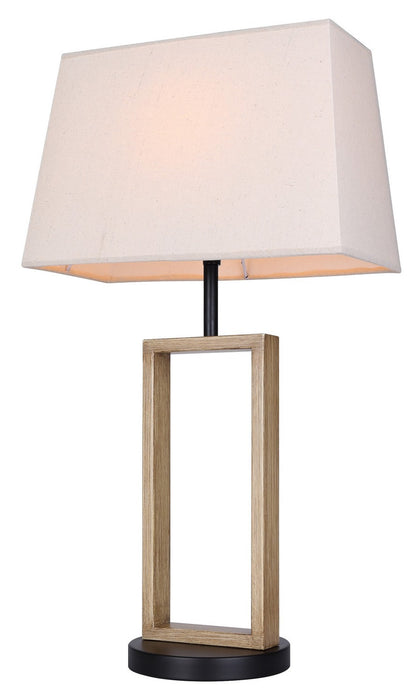 Canarm ITL2141B26BKB One Light Table Lamp, Matte Black And Brushed Brown