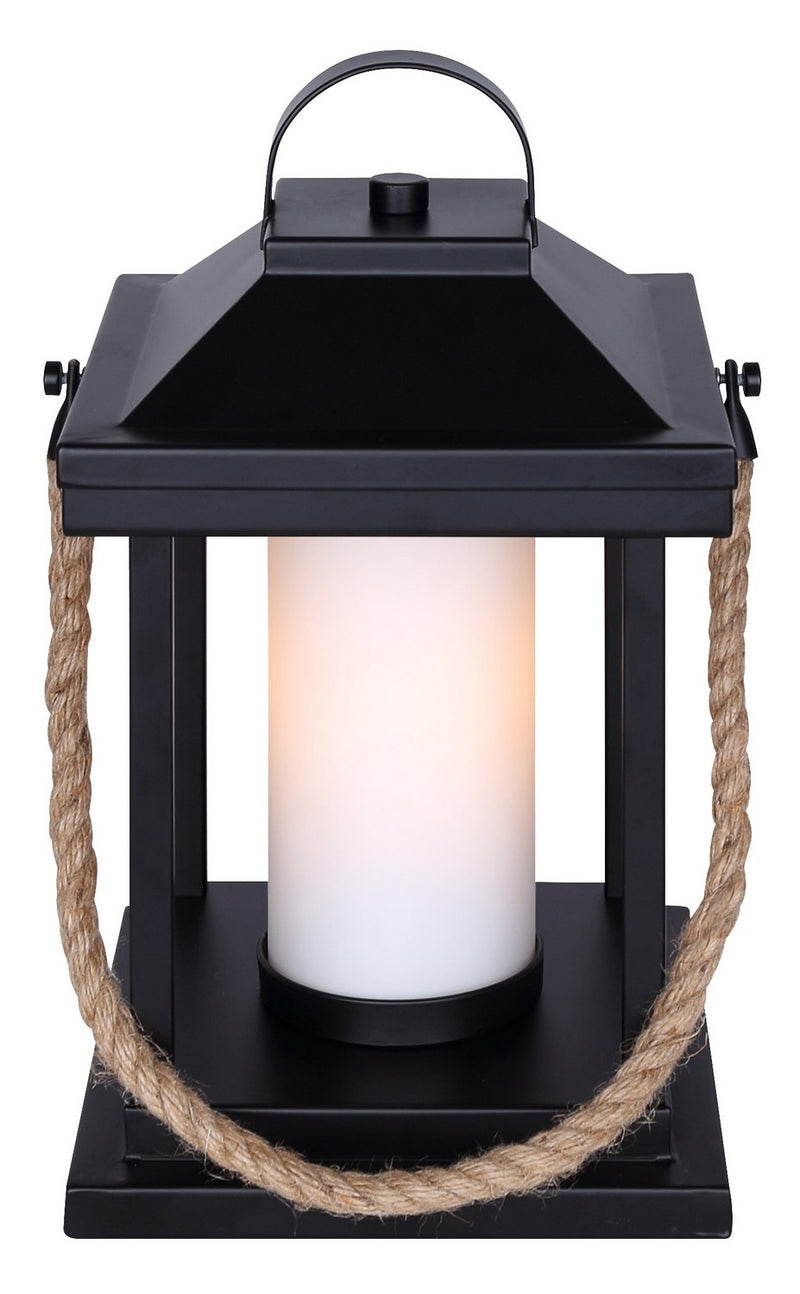 Canarm ITL2142B13BKR One Light Table Lamp, Matte Black And Rope