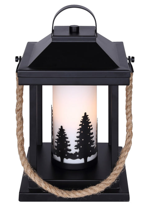 Canarm ITL2143B13BKR One Light Table Lamp, Matte Black And Rope