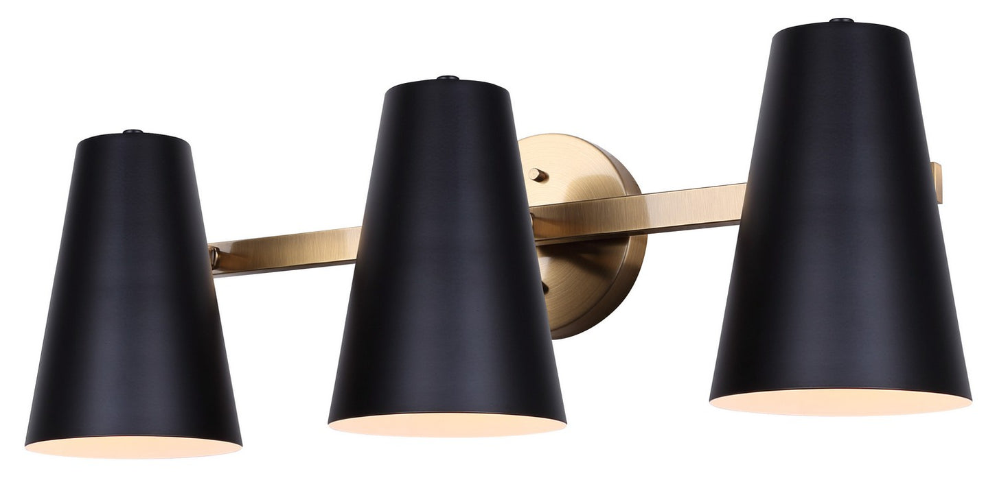 Canarm IVL1145A03BKG Three Light Vanity, Gold
