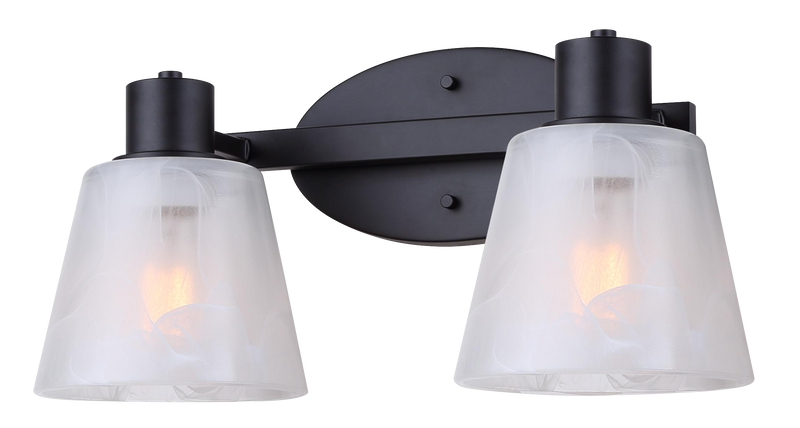 Canarm IVL1151A02BK Two Light Vanity, Black