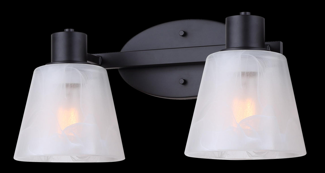 Canarm IVL1151A02BK Two Light Vanity, Black