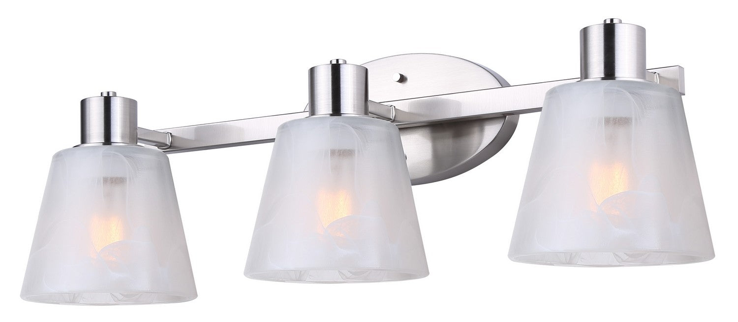Canarm IVL1151A03BN Three Light Vanity, Brushed Nickel