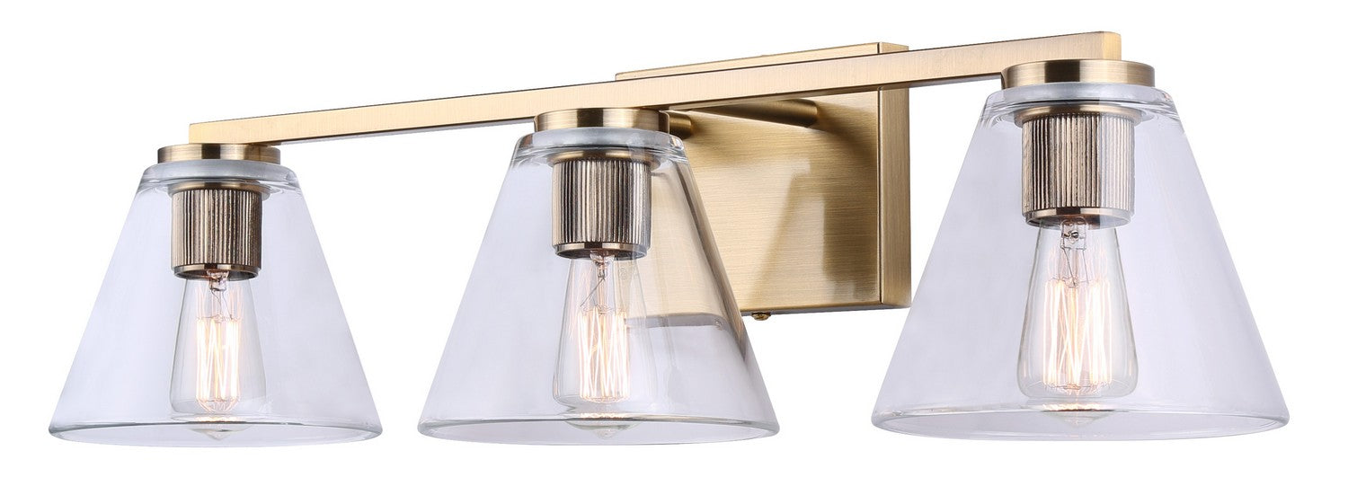 Canarm IVL1159A03GD Three Light Vanity, Gold