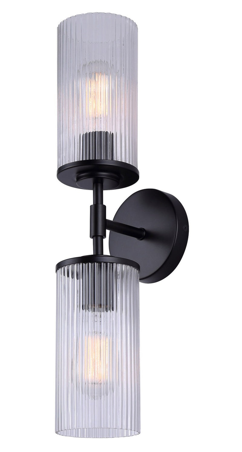 Canarm IVL1165A02BK-CR Two Light Vanity, Matte Black