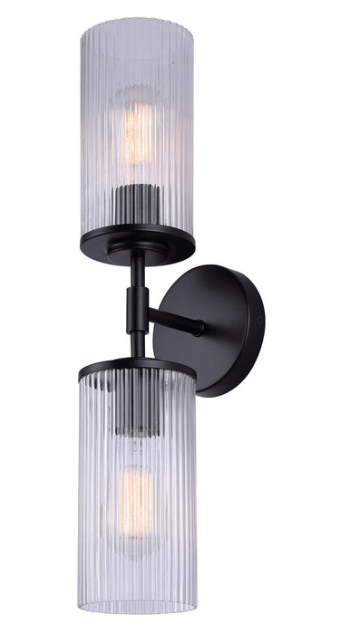Canarm IVL1165A02BK-CR Two Light Vanity, Matte Black