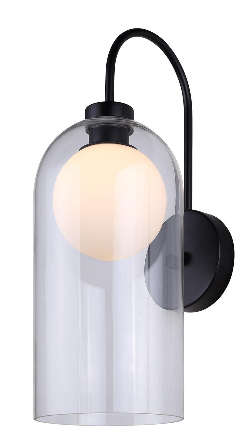 Canarm IWF1142A01BK One Light Wall Sconce, Black