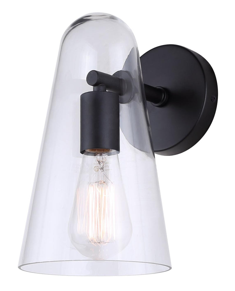 Canarm IWF1144A01BK One Light Wall Sconce, Black
