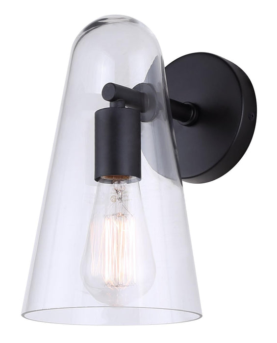 Canarm IWF1144A01BK One Light Wall Sconce, Black