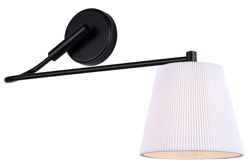 Canarm IWF1201A01BK One Light Wall Sconce, Black
