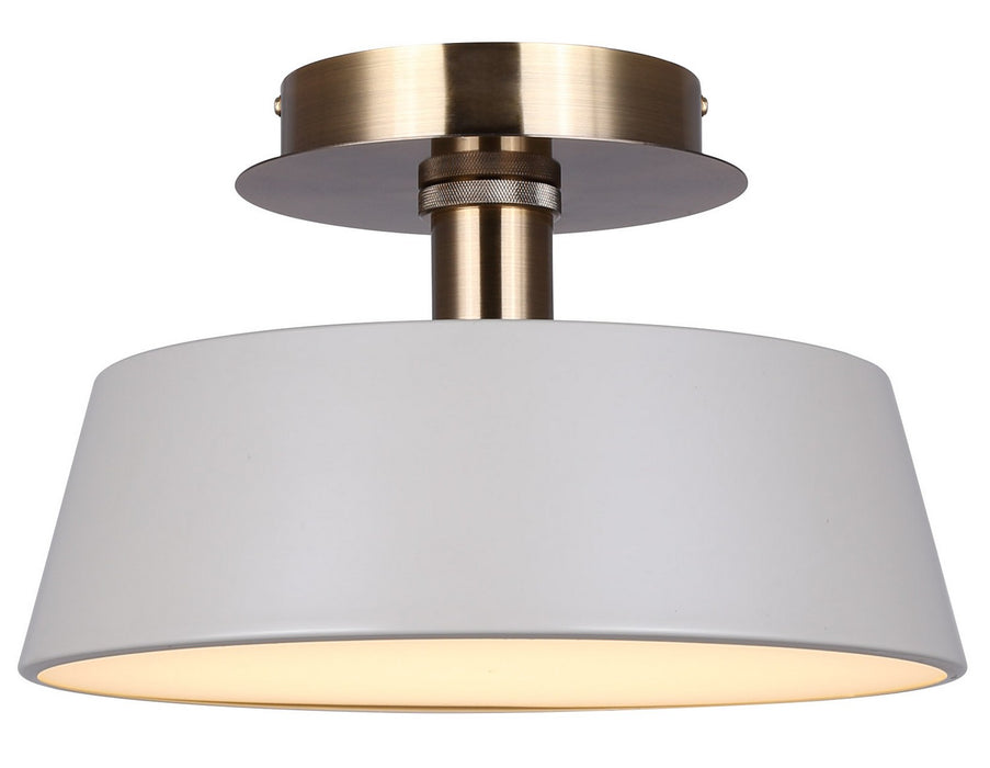 Canarm LFM263A13GYG LED Flush Mount, Matte Gray And Gold