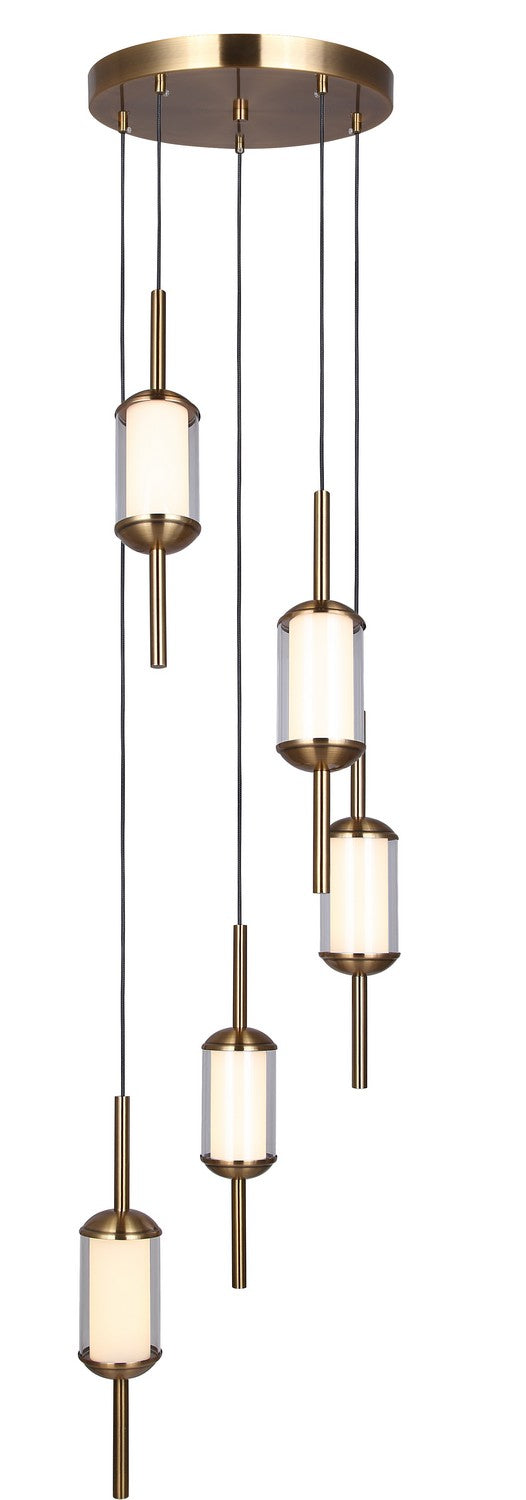 Canarm LPL321A05GD Five Light Pendant, Gold