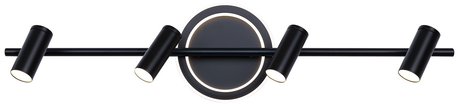 Canarm LT314A04BK Four Light Track/Wall Light, Black