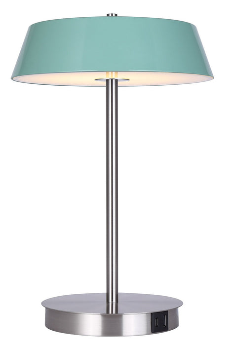 Canarm LTL263A14GRN LED Table Lamp, Brushed Nickel