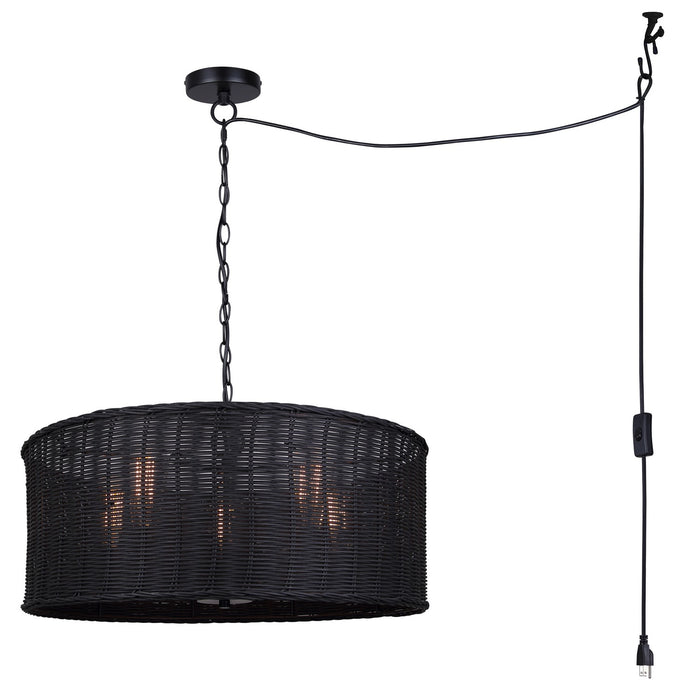 Canarm ICH2177B05BK23 Five Light Chandelier, Black