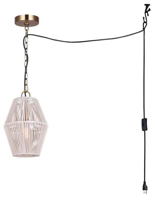 Canarm IPL2111B01GD One Light Pendant, Gold