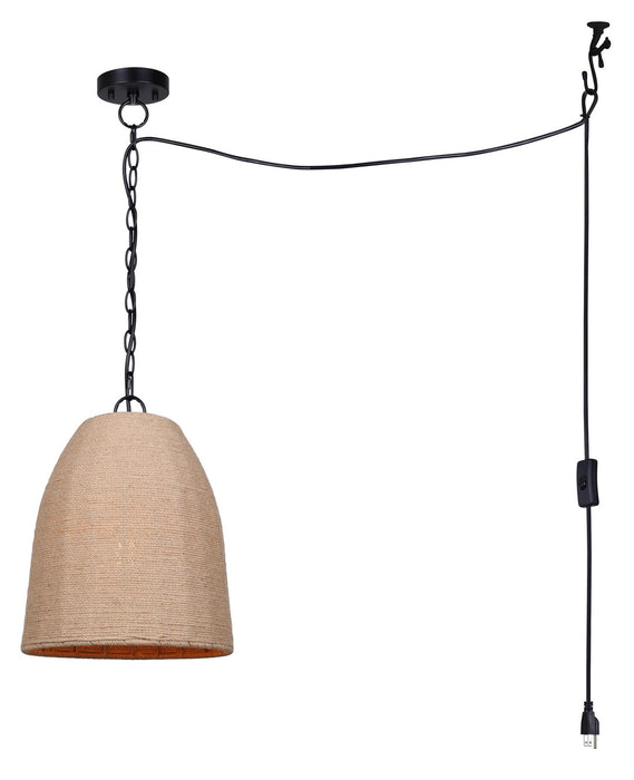 Canarm IPL2113B01BKR One Light Pendant, Matte Black