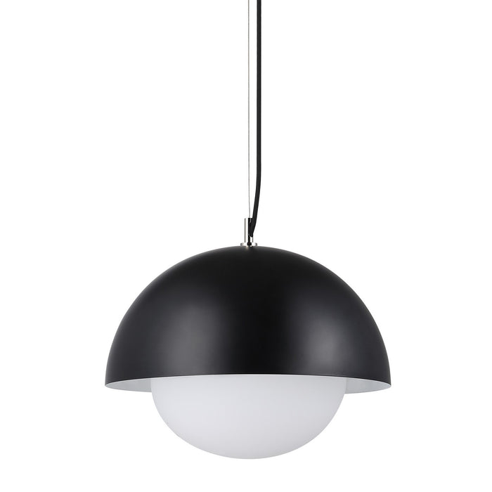 Renwil LPC4486 LED Ceiling Fixture, Matte Black/Etched White