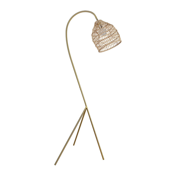 Renwil LPF3146 LED Floor Lamp, Satin Brass