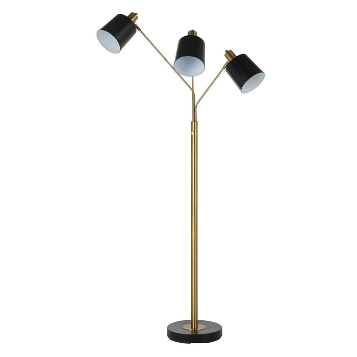 Renwil LPF3169 Three Light Floor Lamp, Brass