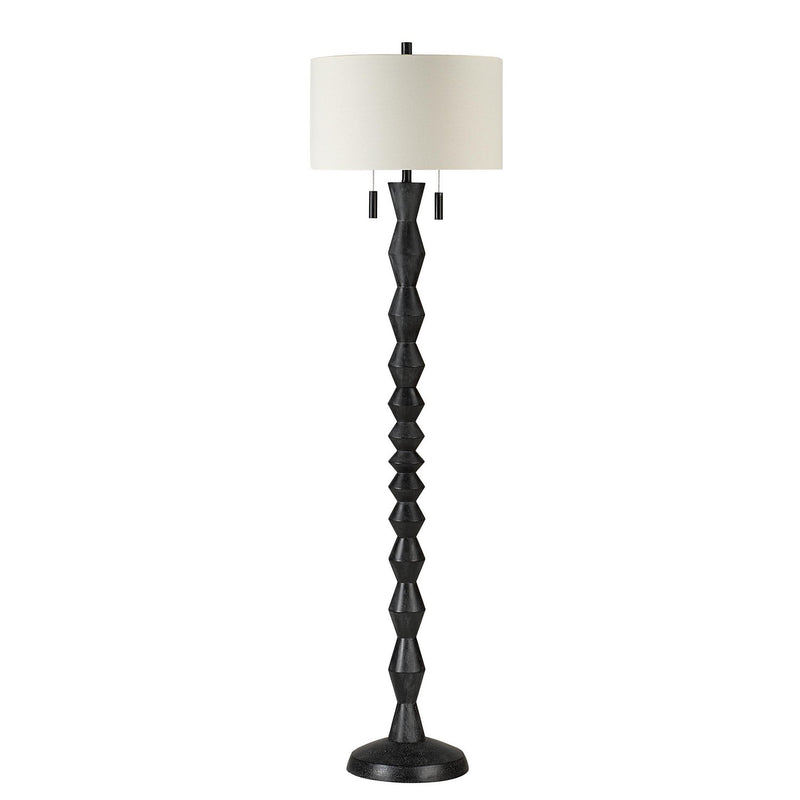 Renwil LPF3177 Two Light Floor Lamp, Matte Black Wash