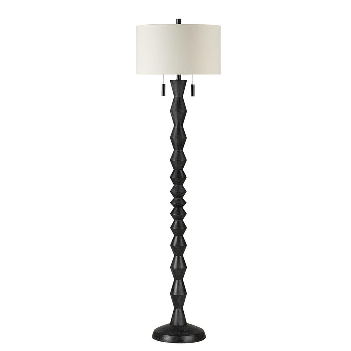 Renwil LPF3177 Two Light Floor Lamp, Matte Black Wash
