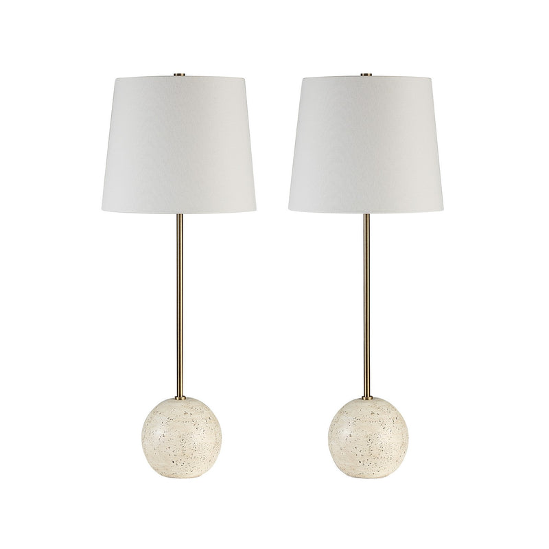 Renwil LPT1289-SET2 Two Light Table Lamp, Cream