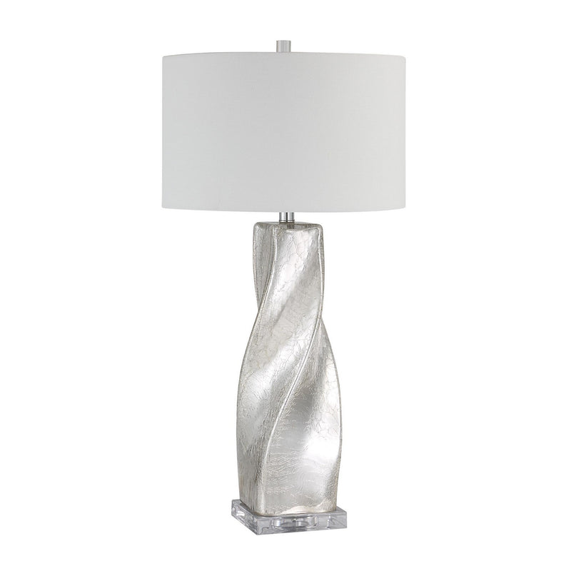 Renwil LPT1336 One Light Table Lamp, Crackled Mercury Silver