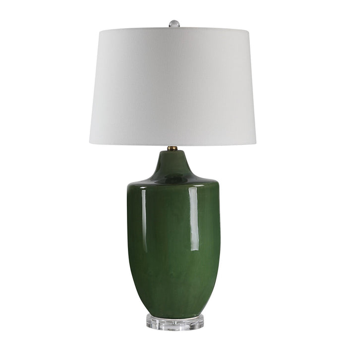 Renwil LPT1348 One Light Table Lamp, Crackled Olive Green