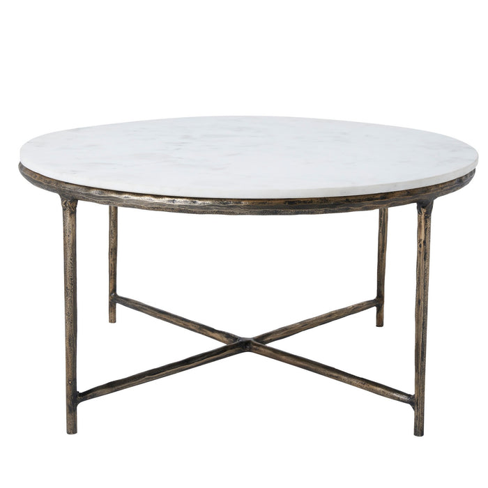 Renwil TA485 Coffee Table, Antique Brass
