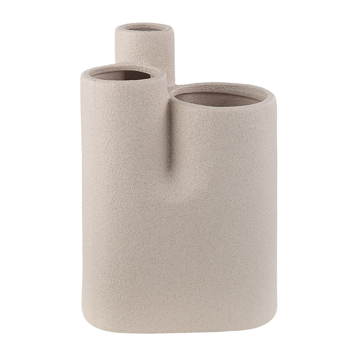 Renwil VAS256 Vase, Textured Matte Ivory