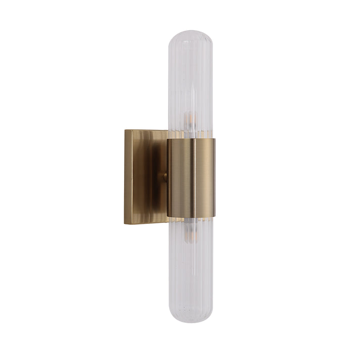 Renwil WS134 LED Wall Sconce, Ribbed Clear