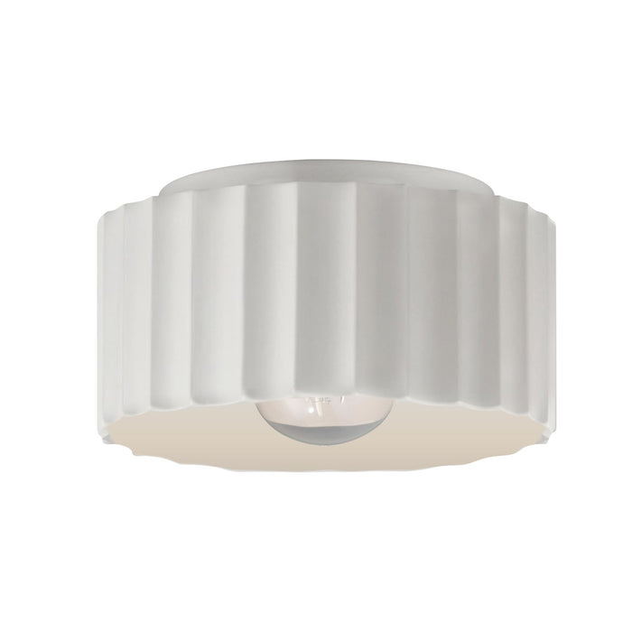 Justice Designs CER-6185-BIS One Light Flush-Mount, Bisque