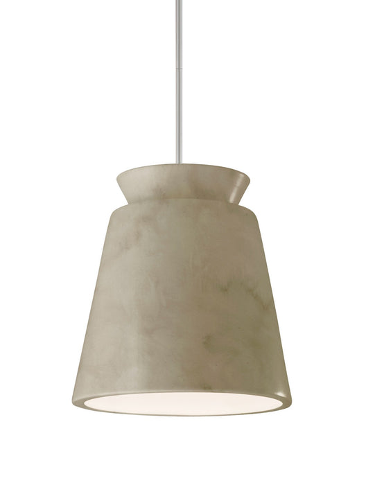 Justice Designs CER-6425-PATA-NCKL-RIGID One Light Pendant, Antique Patina