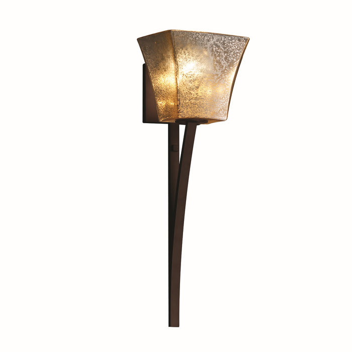 Justice Designs FSN-8791-40-MROR-DBRZ One Light Wall Sconce, Dark Bronze