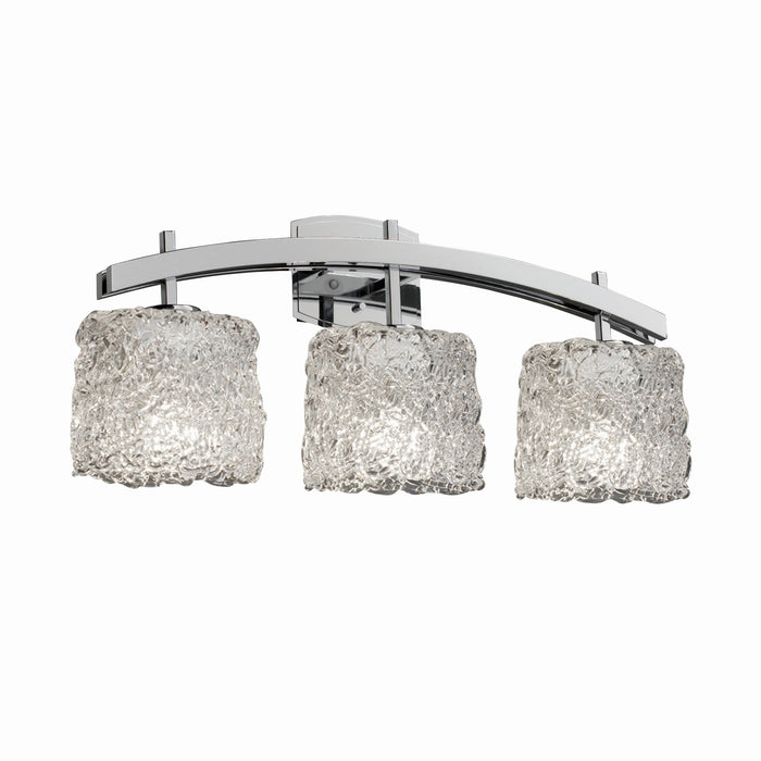 Justice Designs GLA-8593-30-LACE-CROM Three Light Bath Bar, Polished Chrome