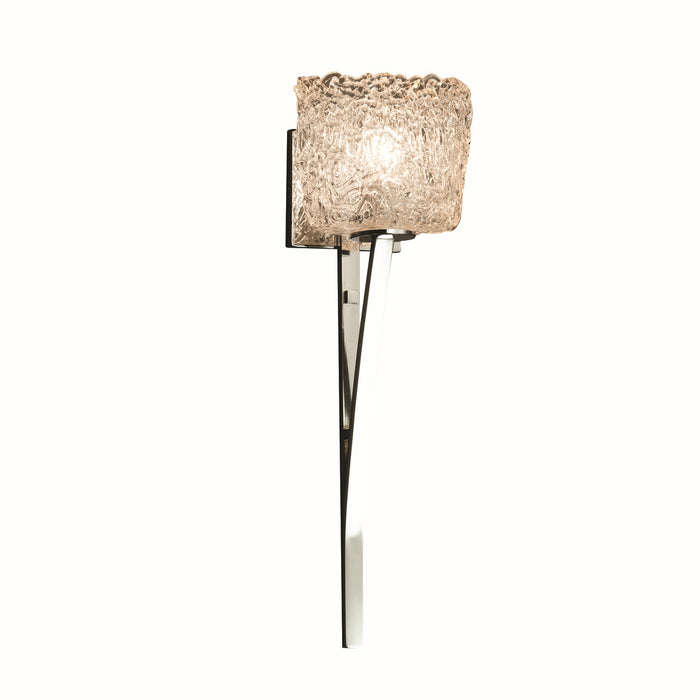 Justice Designs GLA-8791-30-LACE-CROM One Light Wall Sconce, Polished Chrome