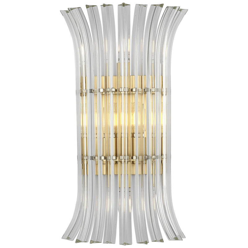 Visual Comfort Signature ARN 2076HAB-CG LED Wall Sconce, Hand-Rubbed Antique Brass
