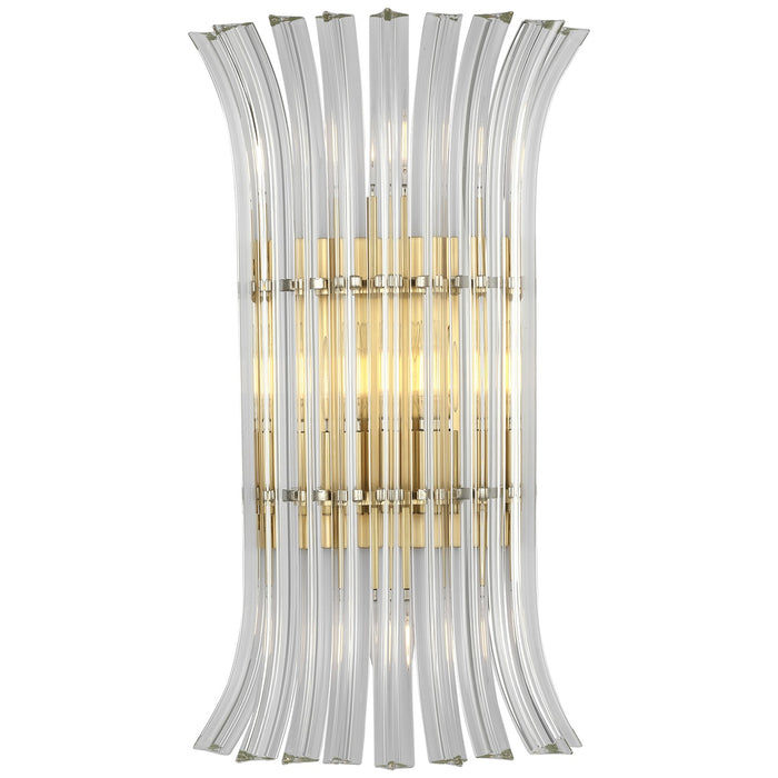 Visual Comfort Signature ARN 2076HAB-CG LED Wall Sconce, Hand-Rubbed Antique Brass