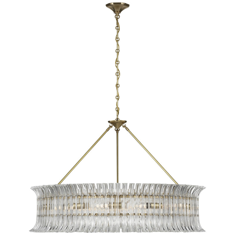 Visual Comfort Signature ARN 5070HAB-CG LED Chandelier, Hand-Rubbed Antique Brass