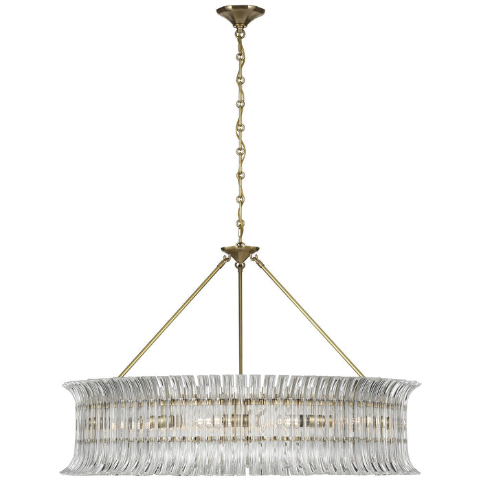 Visual Comfort Signature ARN 5070HAB-CG LED Chandelier, Hand-Rubbed Antique Brass