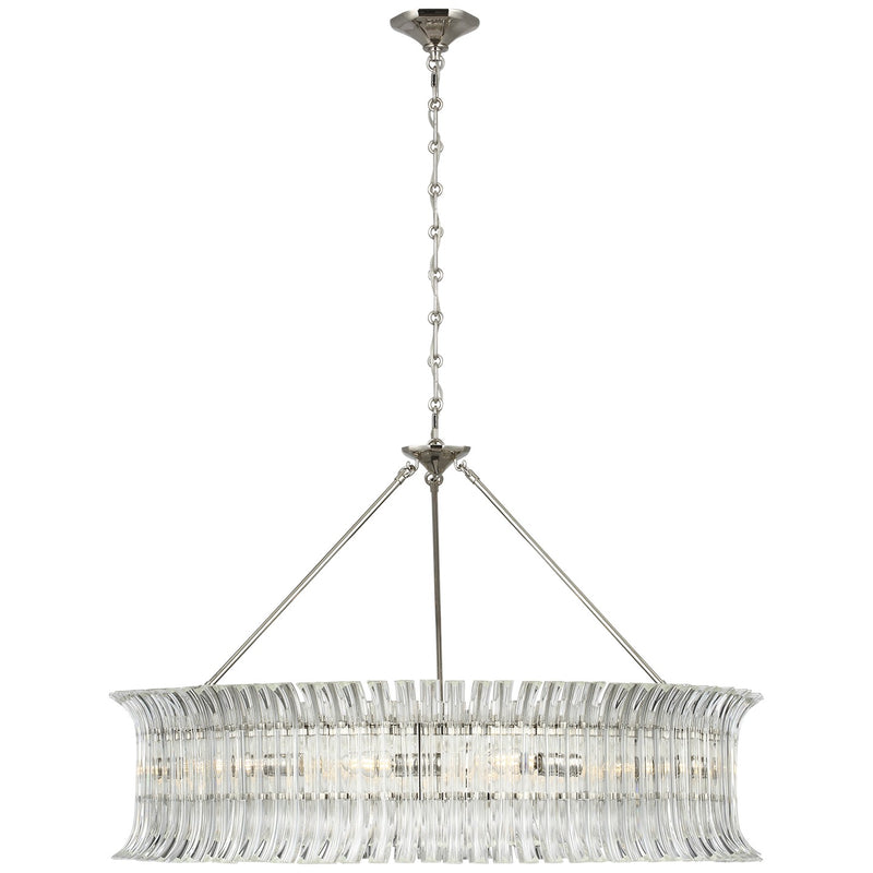 Visual Comfort Signature ARN 5070PN-CG LED Chandelier, Polished Nickel