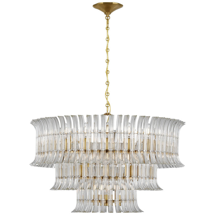 Visual Comfort Signature ARN 5072HAB-CG LED Chandelier, Hand-Rubbed Antique Brass