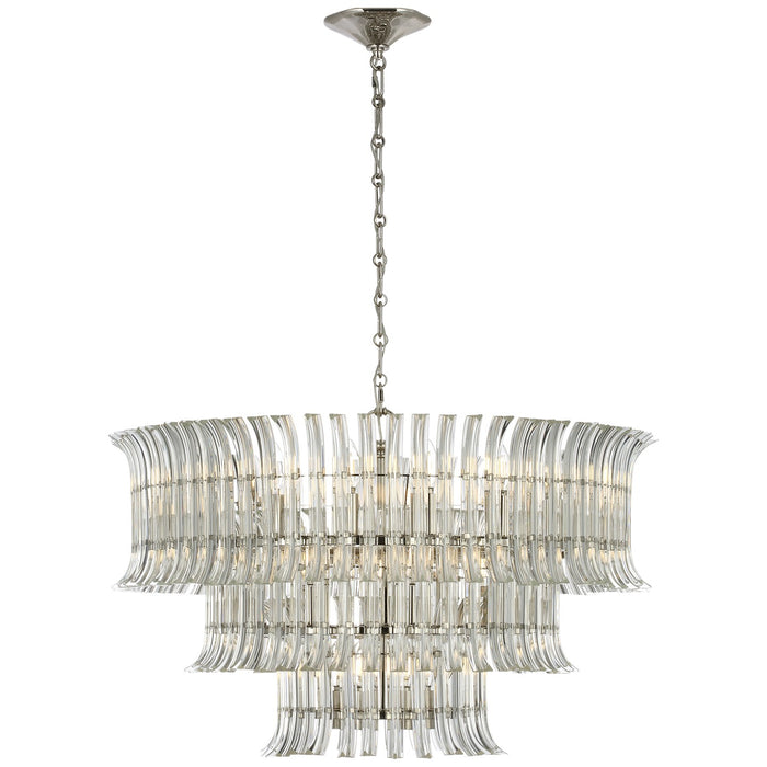Visual Comfort Signature ARN 5072PN-CG LED Chandelier, Polished Nickel